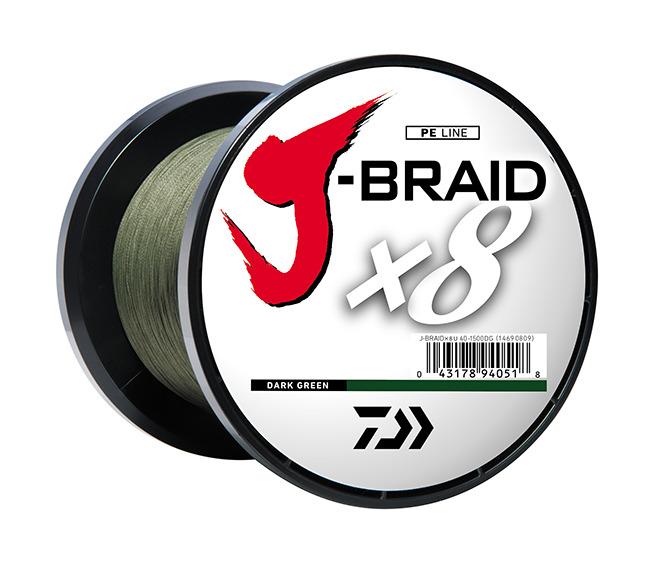 Daiwa JB8U30-3000DG J-Braid, 8 Strand Braided Line, 3000M, Dark