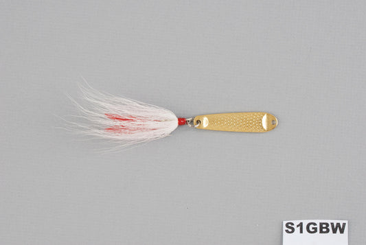 Hopkins S1GBW Shorty Hammered Spoon With Bucktail Treble 1 3/4" 1/4 oz