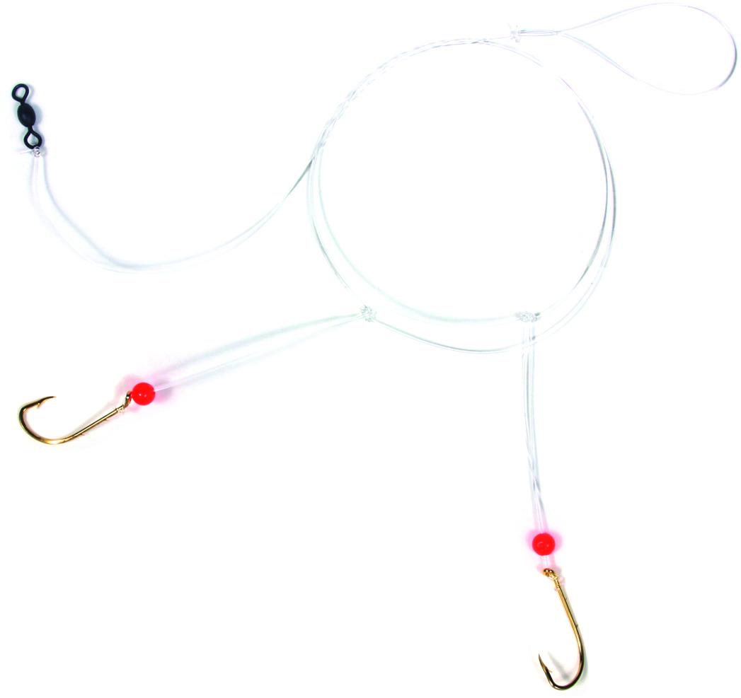 Sea Striker N8461-1G Porgy Hi-Lo Rig Red Beads Size 1 Gold Bait Holder