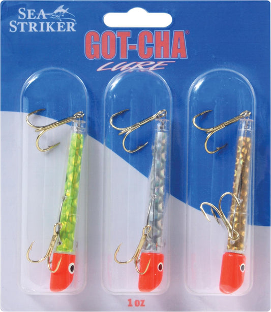 GOT-CHA G151-3PK Mylar Series Lure Kit 3" 1 oz Size 2 & 4 Hook 3