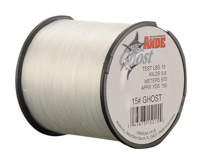 Ande G14-12C Ghost Monofilament Line 1/4 lb Spool 12 lb 1000 Yards Clear
