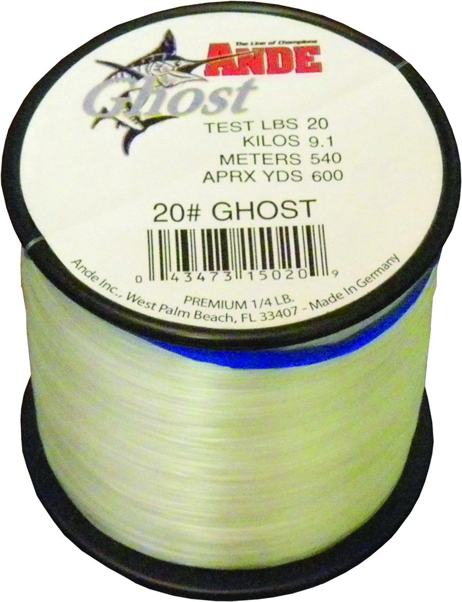 Ande G14-20C Ghost Monofilament Line 1/4 lb Spool 20 lb 600 Yards Clear