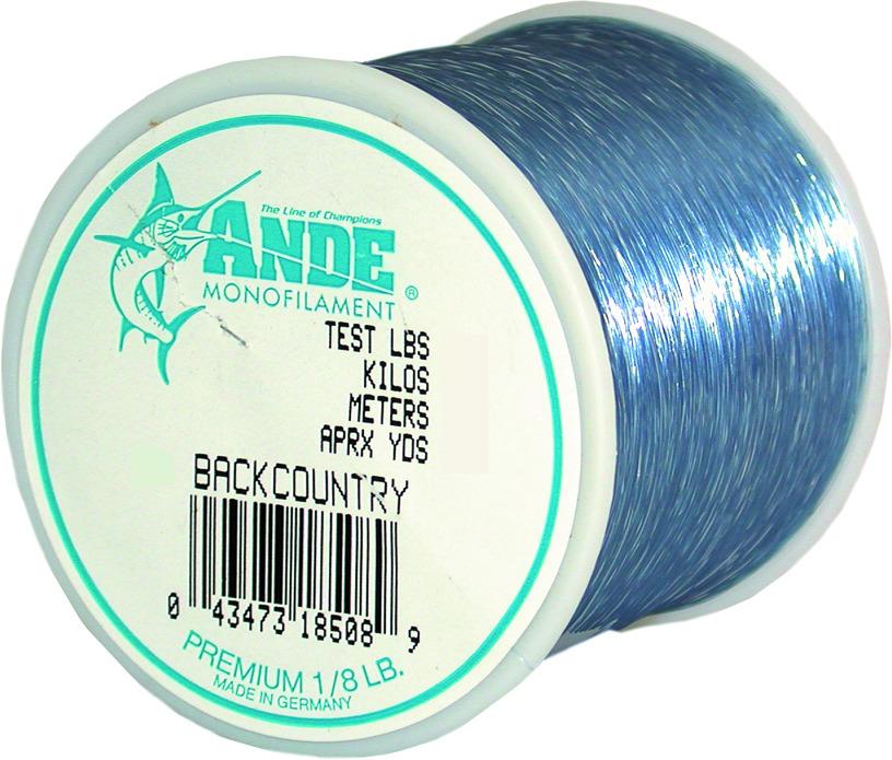 Ande A18-12BC Back Country Mono Line 1/8Lb Spool 12 lb 560 Yards Blue