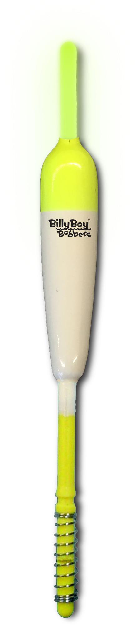 Betts M586-SS-W-GL Lighted Balsa Spring Pencil Float 3/8" White 2Pk