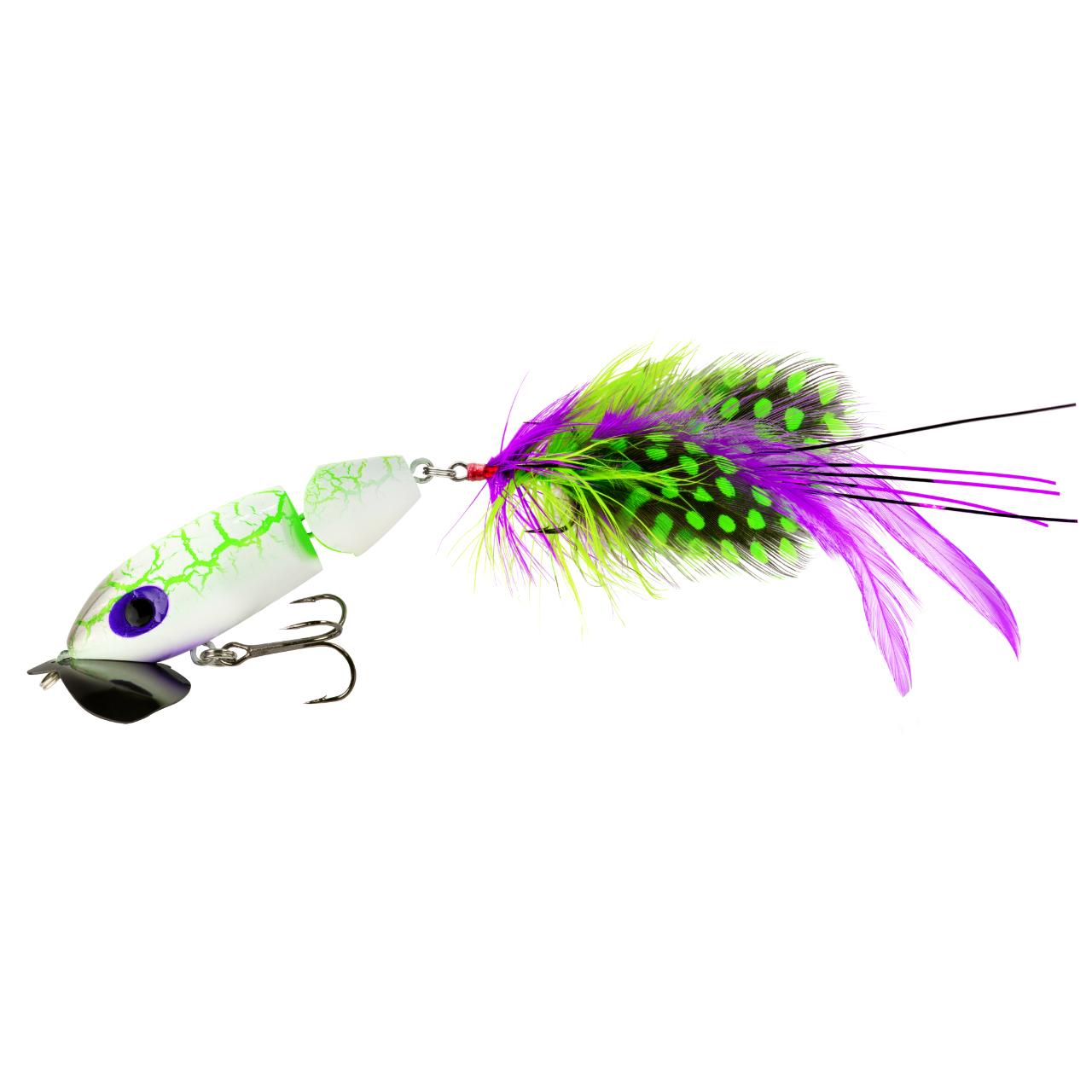 Arbogast G621-536 Jointed Jitterbug 2.0, 2 1/2", 3/8oz, #6 feather