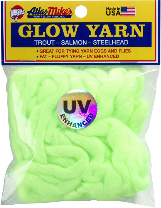 Atlas-Mike's 77007 UV Glow Yarn 12', Chartreuse