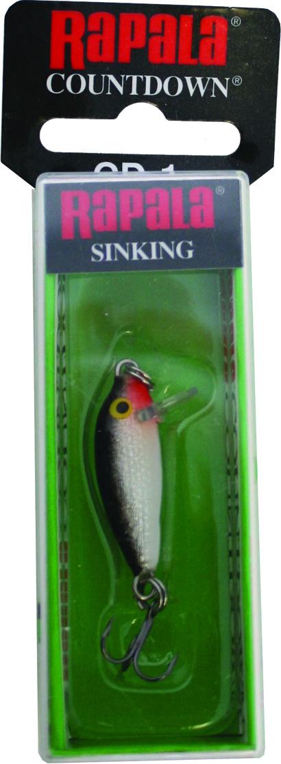 Rapala Fishing Lure CD01S Countdown 1" 1/16 oz Silver Sinking