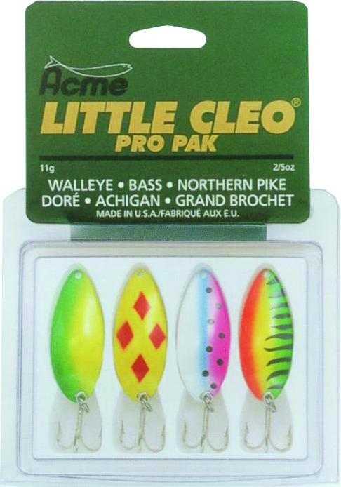 Acme KT 50 Little Cleo Pro Pak Lure Kit 2/5 oz Assorted 4 Per Pack