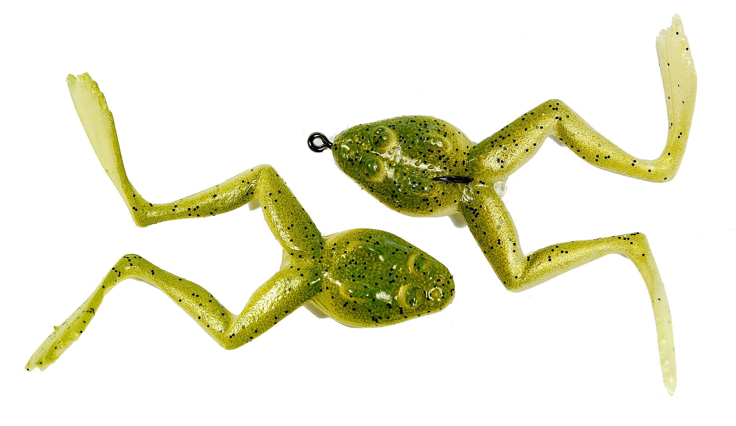 Gitzit Fishing Lure 80520 Reel Frog 2 Pack + 1 Hook