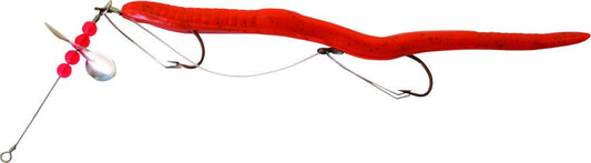 Creme 0176-3-1 Scoundrel Rigged Worm 6" Pumpkin Seed 1 Rig and