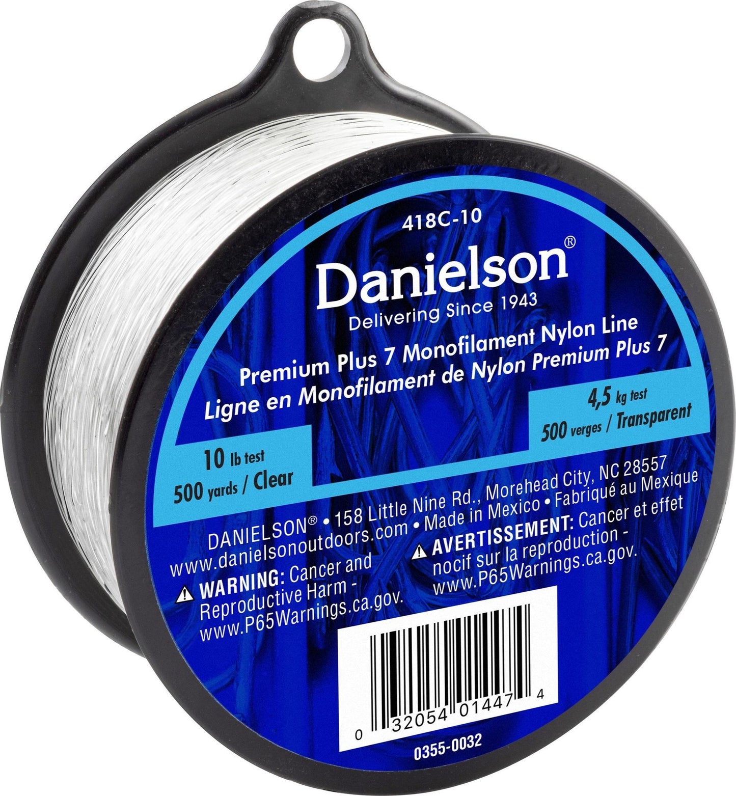 Danielson 418C-10 Plus 7 Mono Nylon Line Clear 10 Lb