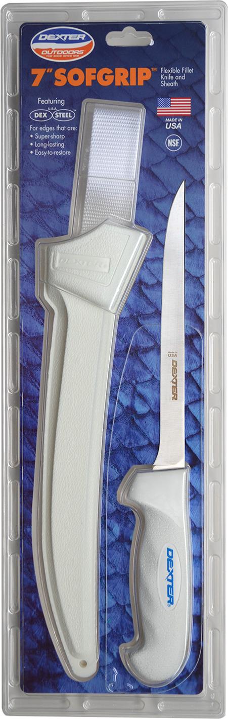 Dexter SG133-7-WS-1PCP SofGrip 7" Narrow Fillet Knife, With Sheath