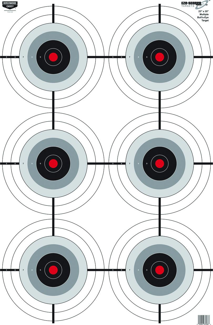 Birchwood Casey BC-37037 Eze-Scorer 23" x 35" Multiple Bull's-Eye - 5