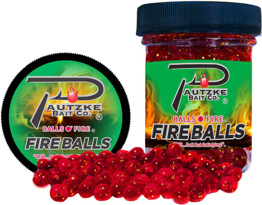 Pautzke PFBLS/RD/GLT Fire Balls 1.65oz Red/Glitter