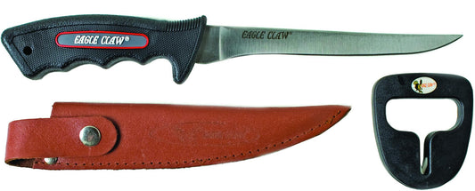 Eagle Claw ECK6 Fillet Knife 6-1/4" SS Blade Soft Handle
