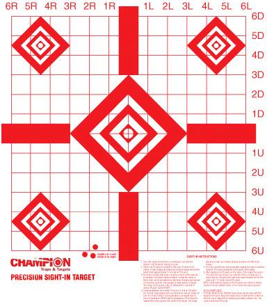 Champion 47387 Redfield Style Precision Sight-In Target, 16"x16"
