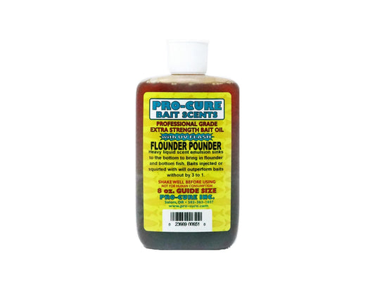 Pro-Cure B8-FLN Bait Oil 8oz Flounder Pounder Heavy Liquid