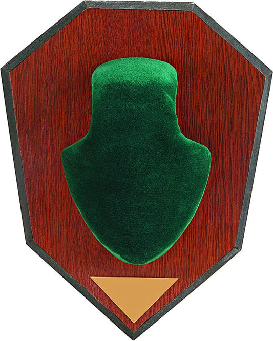 Allen 562 Antler Mounting Kit, Wood Grain Plaque, Green Skull Cover