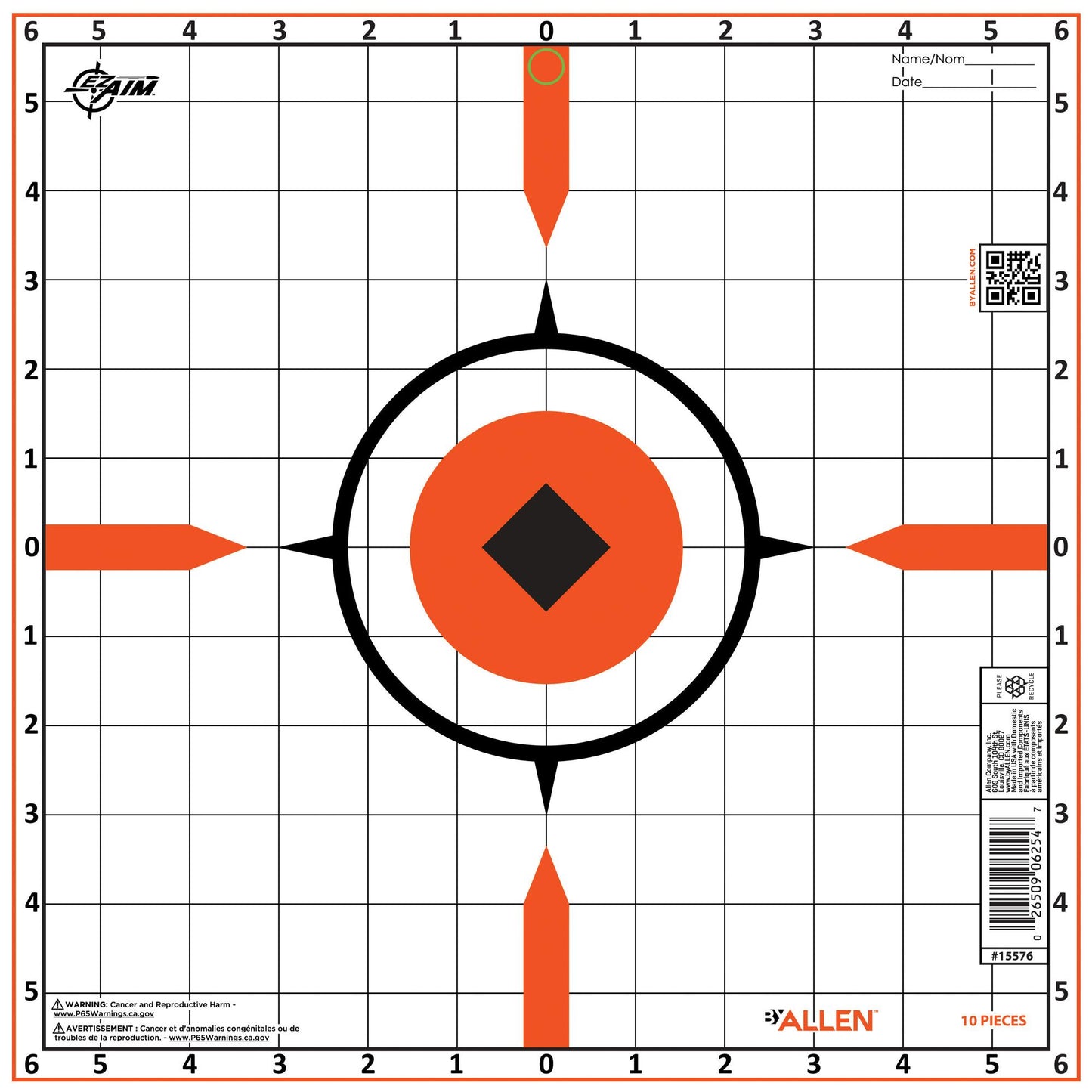 Allen 15576 Rigid Sight-In Target-10 Pack