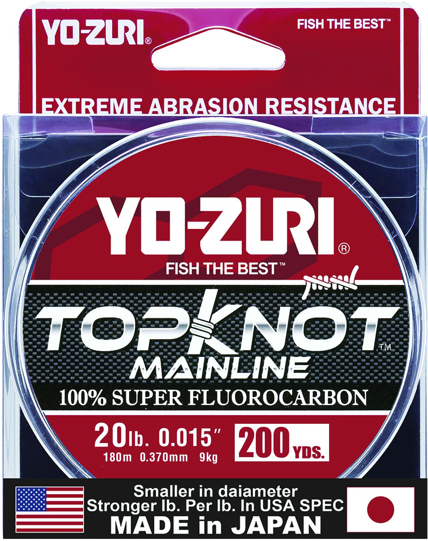 Yo-Zuri TKML20 lbNCL200YD Topkot Fluorocarbon Fishing Line 20 lb Test 200 Yards