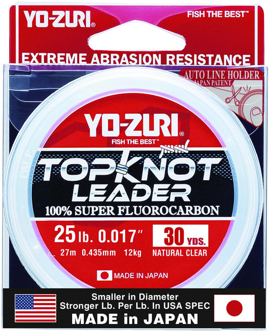 Yo-Zuri TKLD25 lbNCL30YD Topkot Fluorocarbon Fishing Leader 25 lb Test 30 Yards