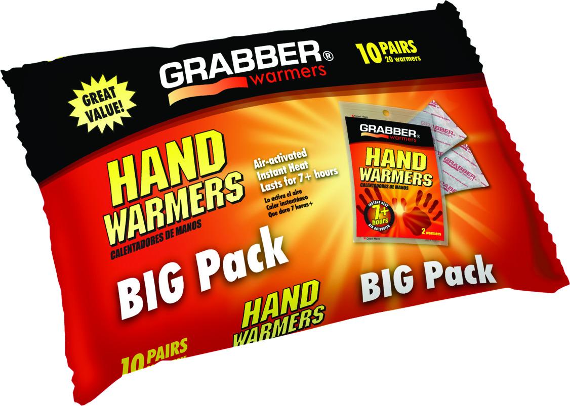 Grabber HWPP10 Big Pack Hand Warmers 10 Pack of Small 7Hrs