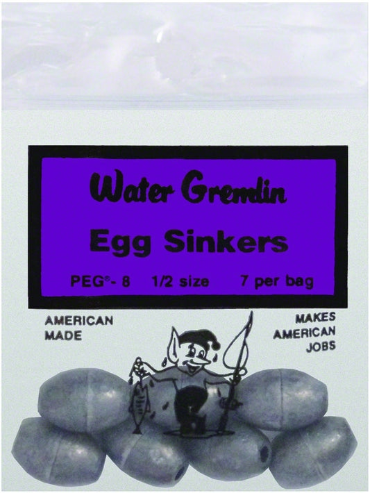 Water Gremlin PEG-8 Egg Sinker 1/2oz 7 Per Pack