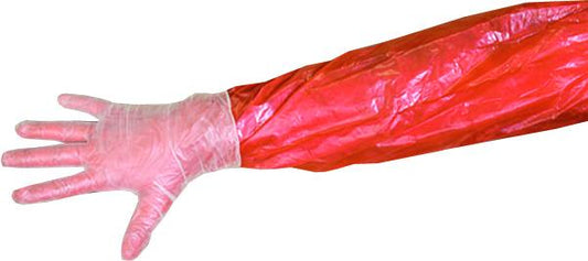 Big Game GP100 Field Dressing Glove Kit 1 Pair Orange Shoulder Length