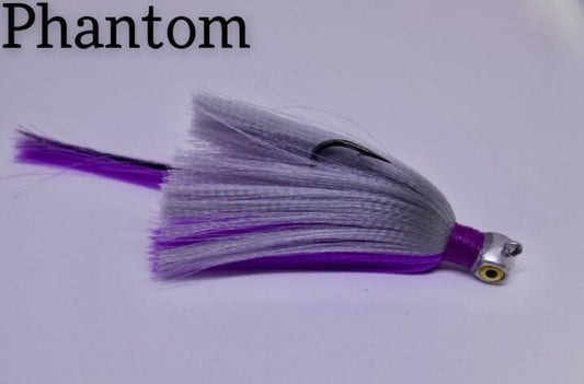 R&R Phantom 2 2 oz Snook/Cobia Jig Silver Head, Purple Body, Black tail