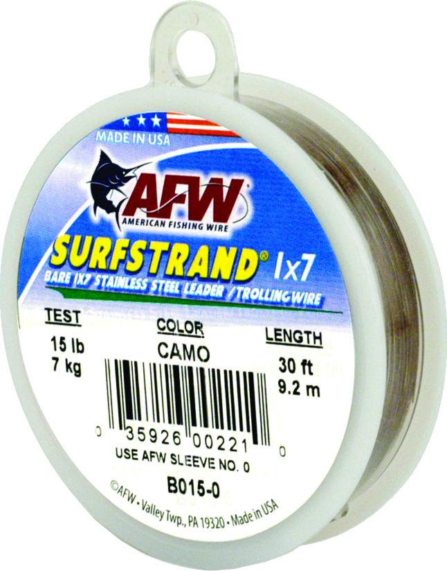 AFW B040-0 Surfstrand Bare 1x7 Stainless Steel Leader Wire 40 lb