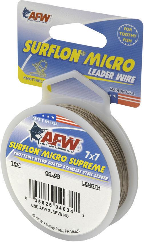 AFW DM49-90-A SurflonMicroSupreme Nylon Coated 7x7 Stainless Leader