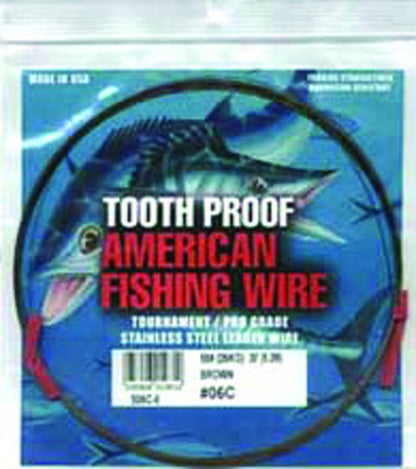 AFW S02C-0 #2 ToothProof Stainless Steel Single Strand Leader Wire 27