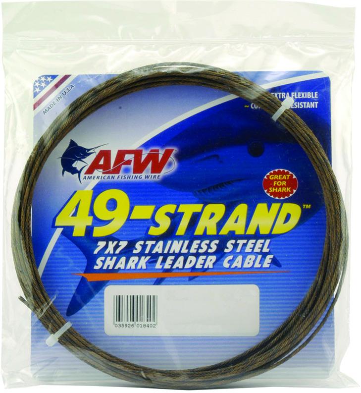 AFW K175C-0 49 Strand 7x7 Stainless Steel Shark Leader Cable