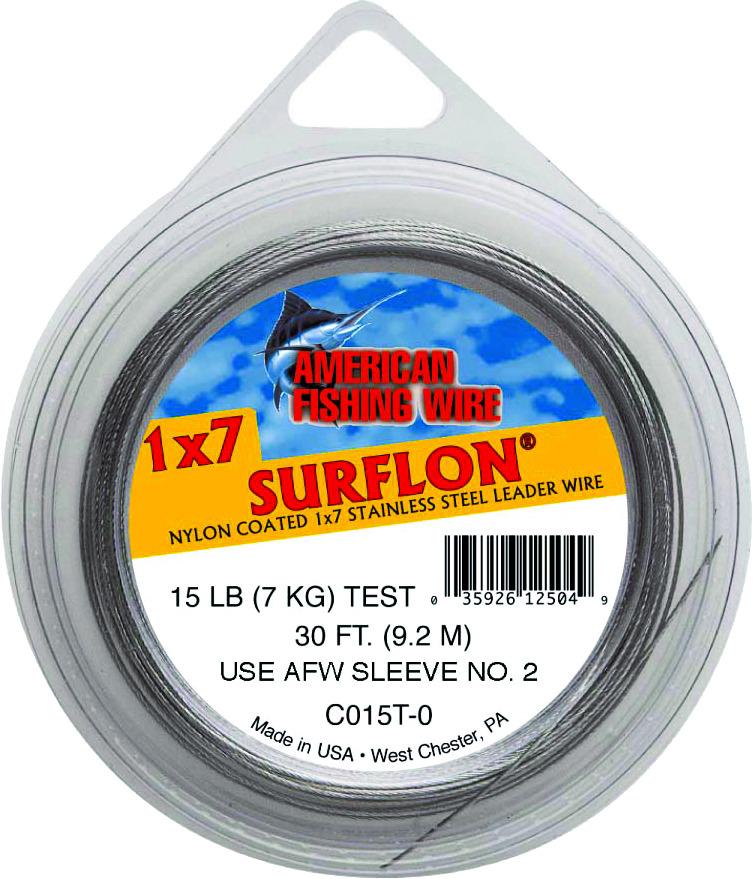 AFW C020T-0 Surflon Nylon Coated 1x7 Stainless Leader Wire 20 lb  9