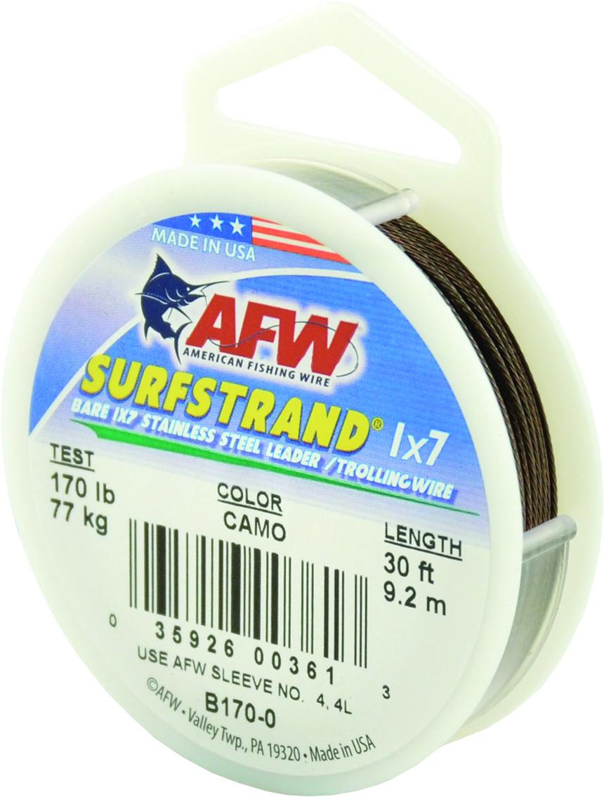 AFW B170-0 Surfstrand Bare 1x7 Stainless Steel Leader Wire 170 lb