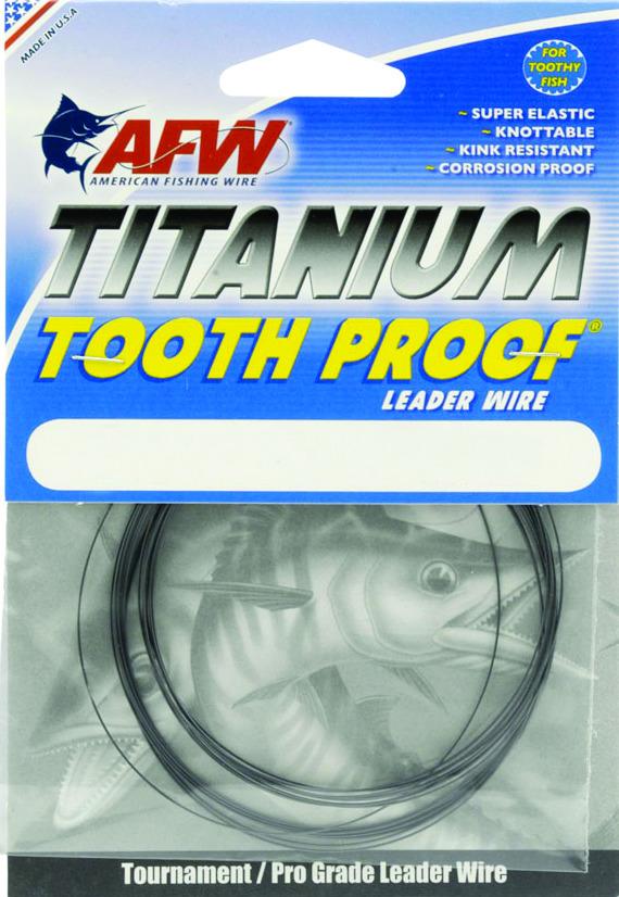 AFW STI030B-15FT Titanium Tooth Proof Single Strand Leader Wire
