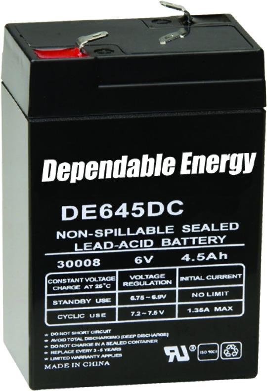 American Hunter DE-30008 DE645DC 6v 4.5 Amp Hr Rechargeable Battery
