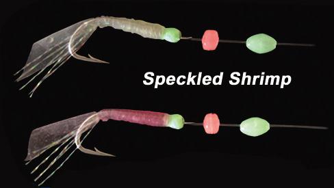 Ahi SB-401 Sabiki Speckled Shrimp Size 8 Wht And Red Body