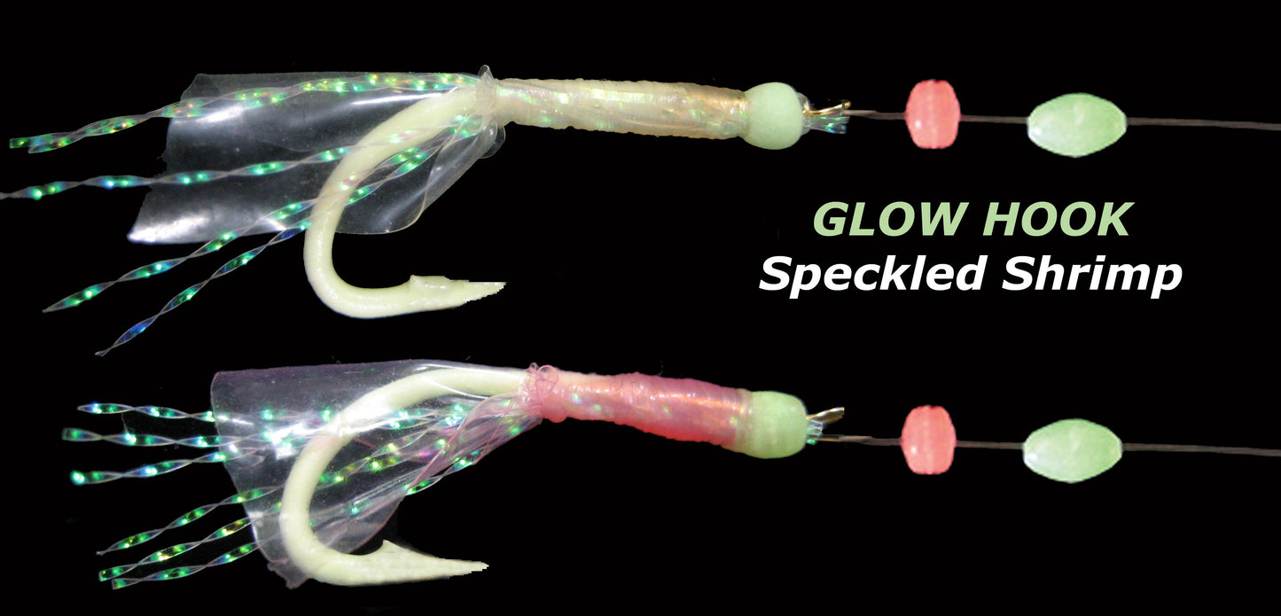 Ahi SB-403GH Sabiki Glow Hook Speckled Shrimp Red Body  8,15,10