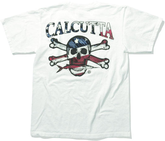 Calcutta CRWBS Red,White,Blue Flag T Shirt White Short Sleeve Small