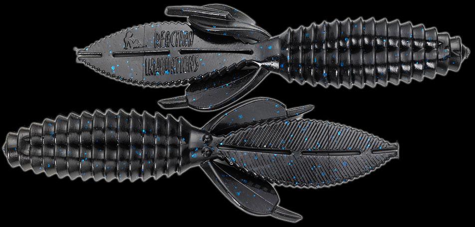 Reaction SWB-001 Sweet Beaver Creature Bait, 4.2", Black with