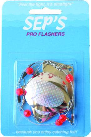 Sep's 10100 Pro Flasher Colorado Blades Large Silver And Silver
