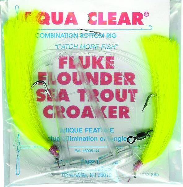Aqua Clear FW-1ECSS Hi/Lo Fluke/ Flounder/Trout/Croaker Cht Hair 3/0