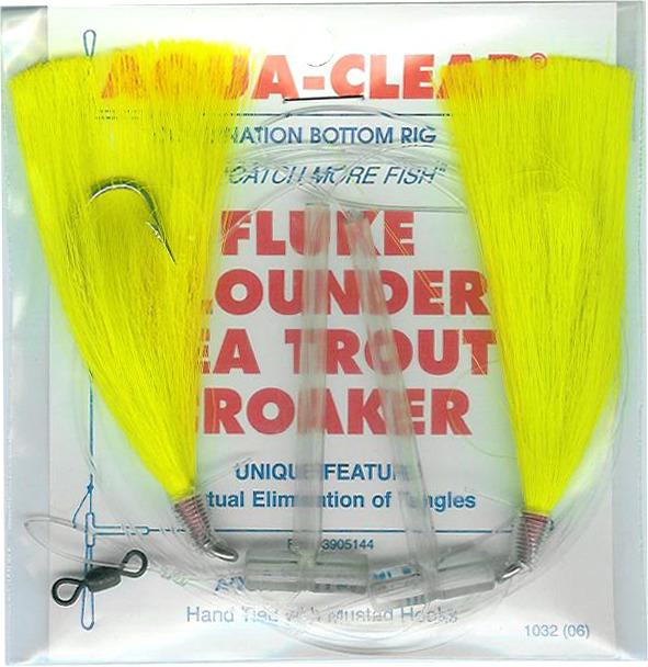 Aqua Clear FW-1EC Hi/Lo Fluke/ Flounder/Trout/Croaker Cht Hair 3/0