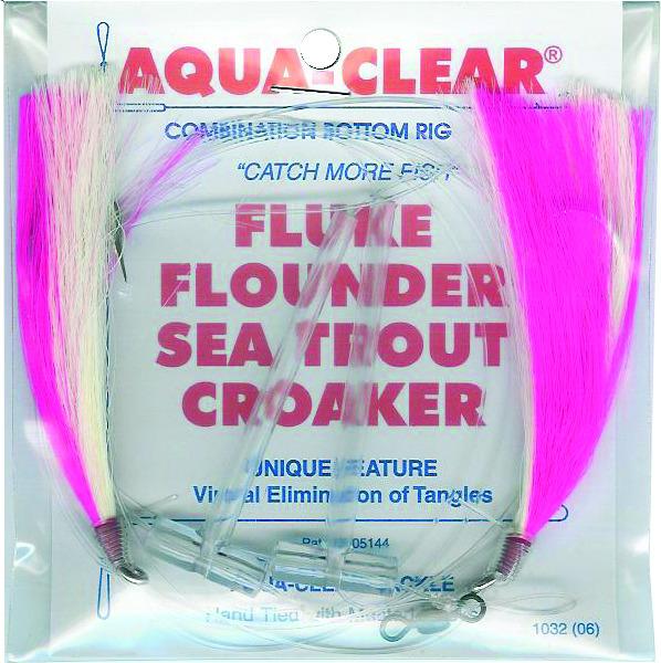 Aqua Clear FW-1FKW Hi/Lo Fluke/ Flounder/Trout/Croaker Pink/Wht