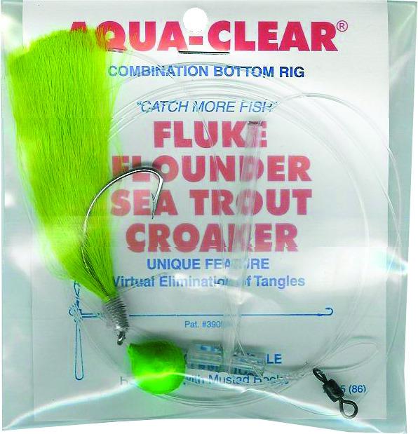 Aqua Clear FW-4GFGH Single Leader Fluke/Flounder/Trout Grn Float Grn