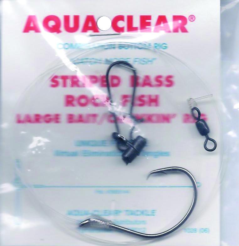 Aqua Clear ST-7CFF Striped Bass Fish Finder Rig 7/0 Circle Hook 48"