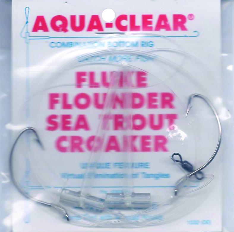 Aqua Clear FW-2A Hi/Lo Fluke/ Flounder/Trout/Croaker 2/0 SSWG Hks
