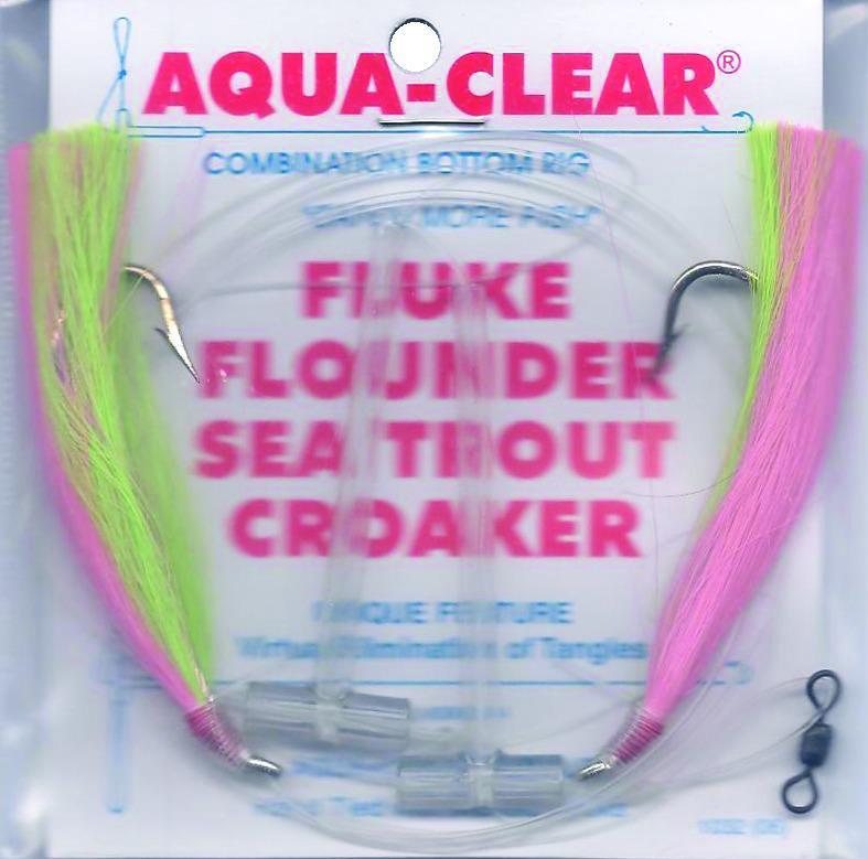 Aqua Clear FW-1FPG Hi/Lo Fluke/ Flounder/Trout/Croaker Pink/Grn