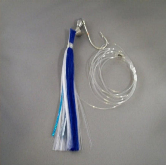 Blue Water Candy Fishing Lure 11257 Ballyhoo Rig 1/2 oz Blue And White